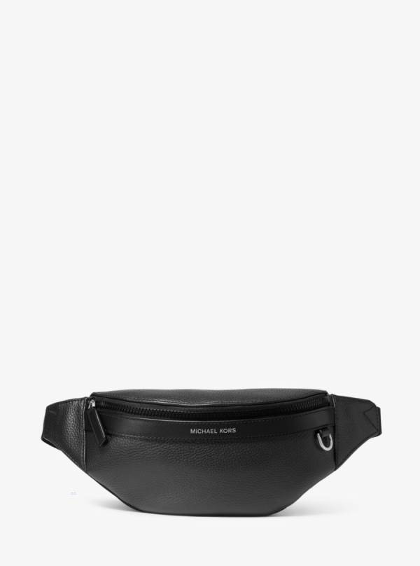 Panske Taška Na Opasok Michael Kors Greyson Pebbled Leather Sling Pack Čierne - Tasky Michael Kors Nejlevnejsi | WFKVO-8409